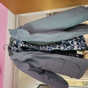 Kids Gray Jacket with Floral Lining